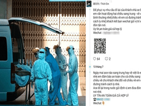 Nhà xe nhận chở khách từ Trung Quốc về Việt Nam, “Chiều về có đường trốn cách ly”