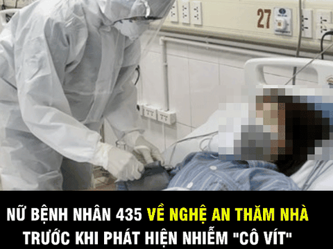 "Bệnh nhân 435" về thăm quê ở Nghệ An trước khi phát hiện nhiễm Covid-19