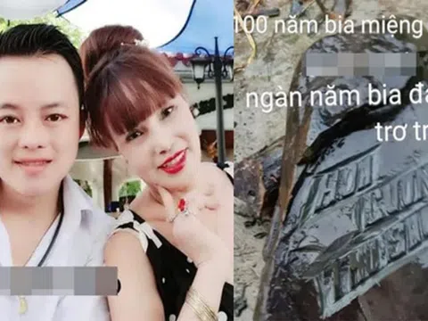 Mừng nhà mới, cô dâu 63 tuổi ở Cao Bằng dựng hẳn bia đá khắc tên hai vợ chồng khiến dân mạng choáng váng vì cho là "điềm gở"