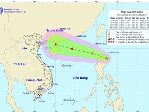 Áp thấp nhiệt đới gần Biển Đông, có thể mạnh lên thành bão lớn