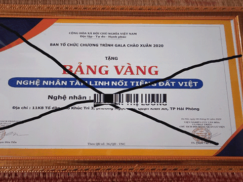 Mạo danh 2 Viện nghiên cứu để cấp Bảng vàng giả