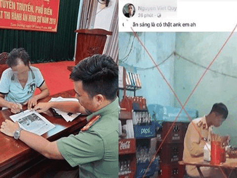 Xử phạt người đàn ông ở Vĩnh Phúc đăng ảnh xúc phạm CSGT