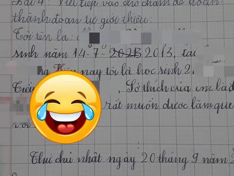 Học sinh lớp 2 viết văn tự giới thiệu bản thân, nội dung ra sao mà cô giáo hốt hoảng gạch vội đi còn bố mẹ ôm bụng cười lăn lộn