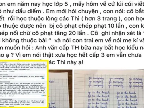 Ấm ức vì con bị cô giáo bắt chép phạt 20 lần, bà mẹ lên mạng tố cáo nhưng không ngờ các vị phụ huynh khác đều có chung một câu trả lời