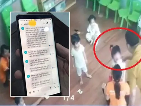 Hé lộ tin nhắn xin lỗi của người đàn ông đánh cháu bé tại trường mầm non: "Mong gia đình thương em, tha cho em lần này"