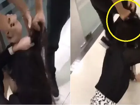 Xôn xao clip người đàn ông túm tóc lôi xềnh xệch cô gái giữa hành lang công ty: "Mày biết điều thì về xin lỗi nhà tao"