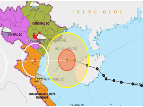 NÓNG: Sáng nay tâm bão số 7 ngay trên vịnh Bắc Bộ, sóng lớn, nước dâng