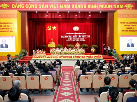 Nghệ An: Khai mạc Đại hội Đại biểu lần thứ XIX, nhiệm kỳ 2020 - 2025