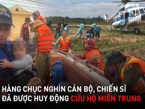 Gần một tháng qua, hàng chục nghìn cán bộ chiến sĩ được huy động ứng cứu, hỗ trợ đồng bào bão lũ: Nhân dân ổn định lại cuộc sống thì mới rút quân