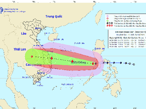 Bão số 9 tiếp tục mạnh thêm, dự kiến sơ tán hơn 1 triệu dân