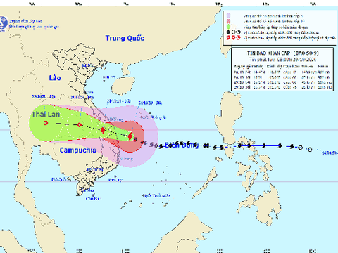 Bão số 9 đổ bộ: Từ 28 đến 31/10, Nghệ An dự kiến có mưa rất to