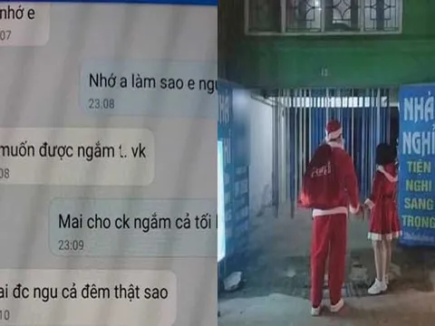 Chồng nói với bạn: "Noel này ước có gái xinh rủ tao đi nhà nghỉ"